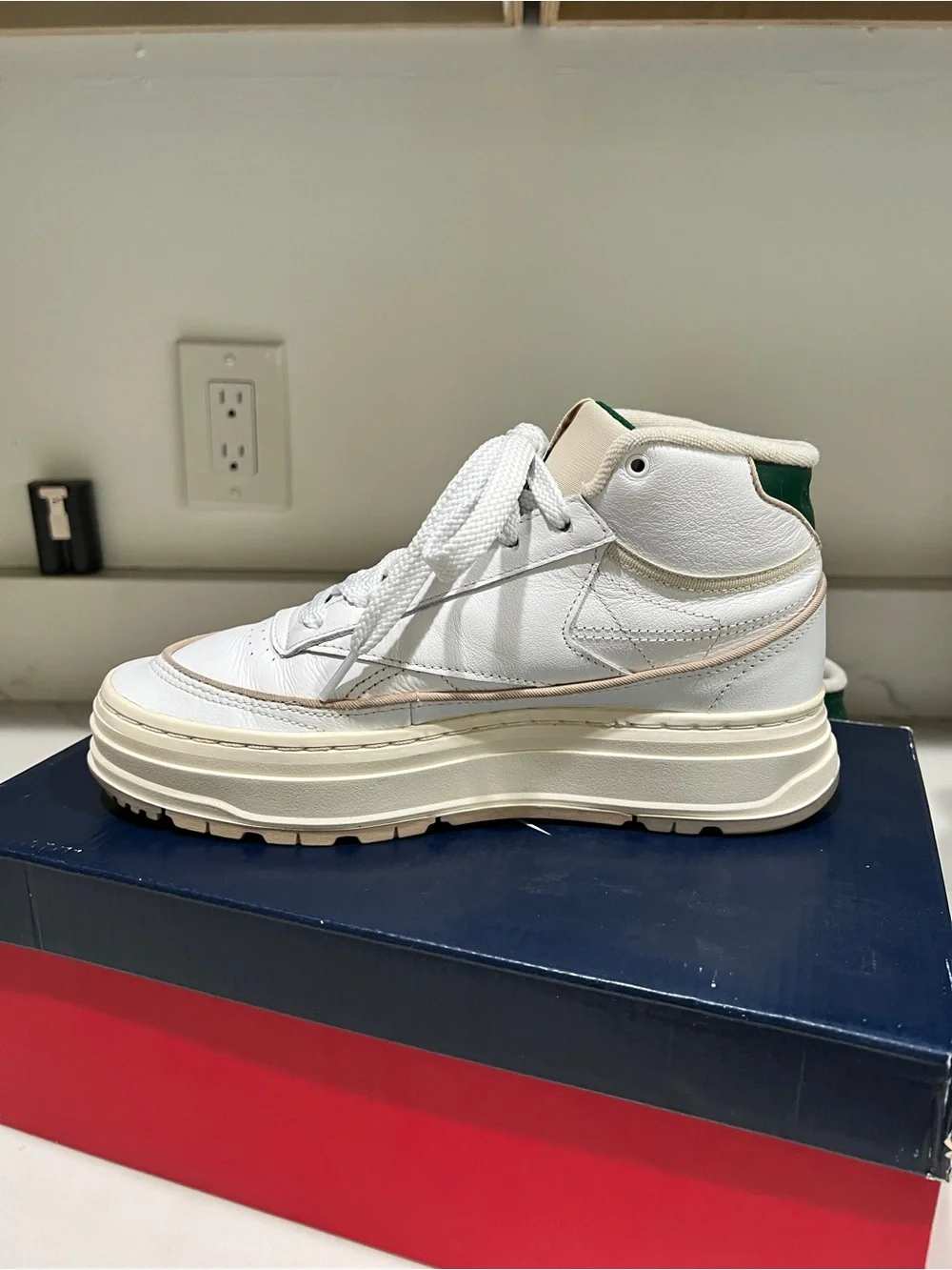 Reebok Classic Club C Geo Mid White/Green Sneakers